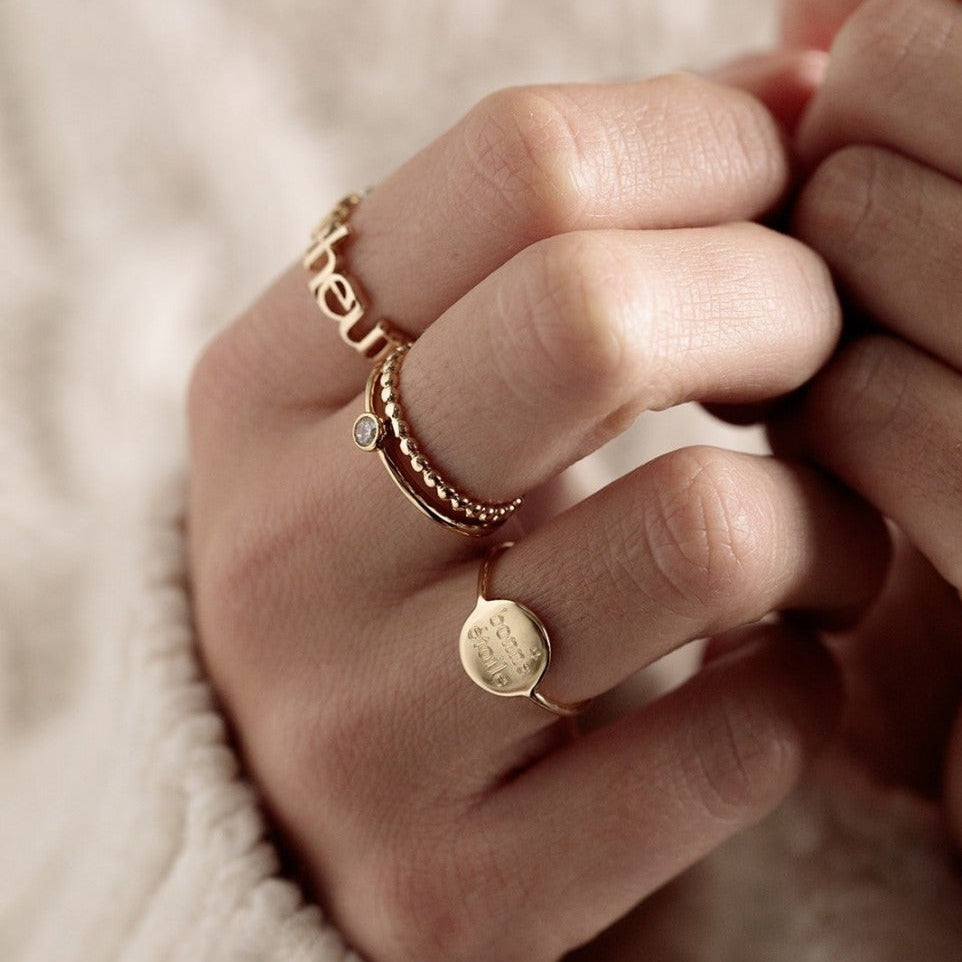 Bijoux élégants et personnalisés de Nouvel Amour, créés avec soin depuis 2007.